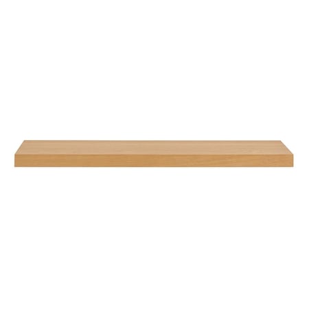 Homeroots 43 in. Natural Light Brown Wooden Floating Shelf, Oak 400831